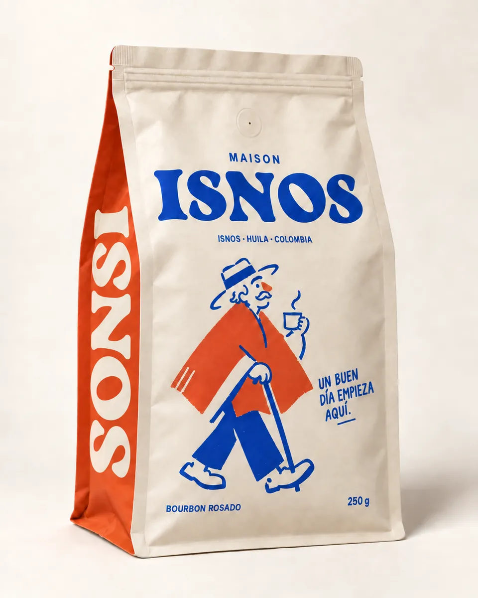 Bolsa de café Maison Isnos Bourbon Rosado de 250 g